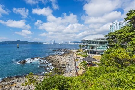 HaeUnDae Beach at Busan in Korea.