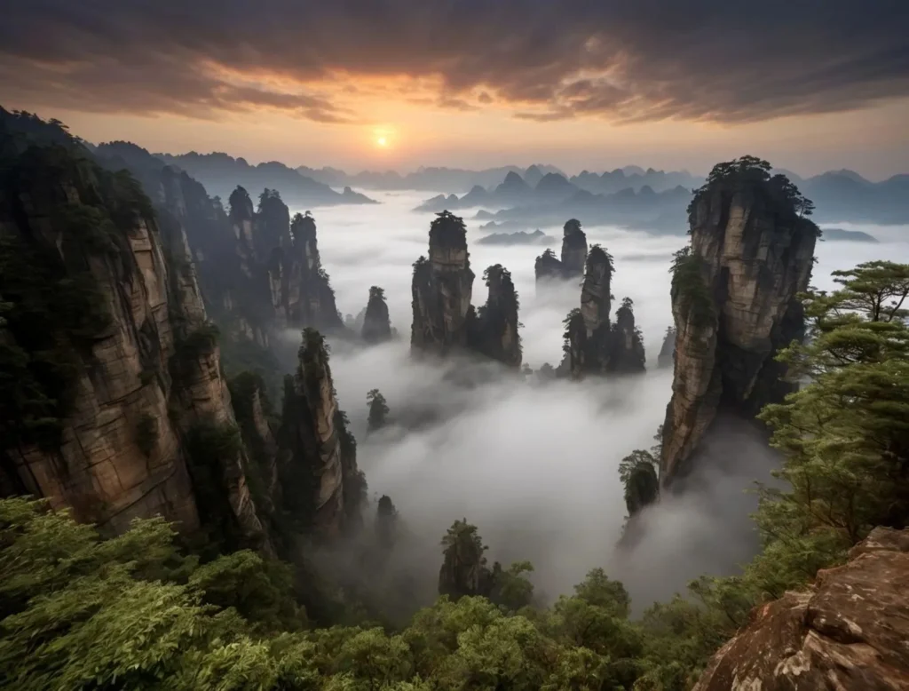 Zhangjiajie Avatar mountains China scenic