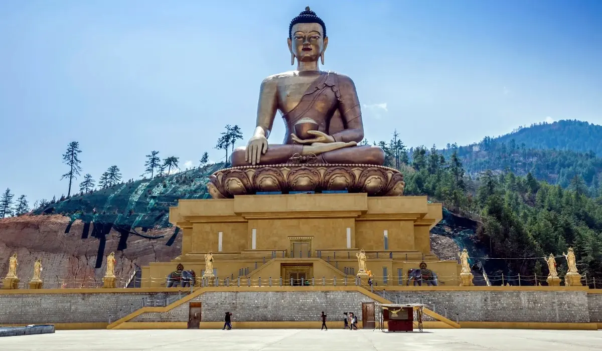 Buddha Dordenma statue overlooking Thimphu Valley in Bhutan